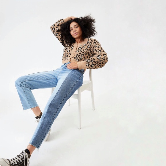 High Waisted Straight Leg Jeans 